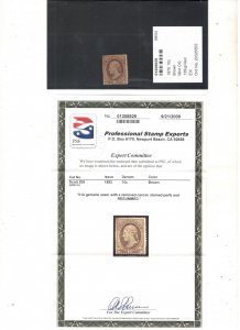 US SCOTT# 209 W/PSE CERT.,