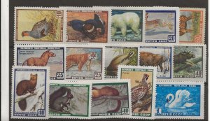 Russia 1957 Animals sg.2057a-2063d set of 15  MH