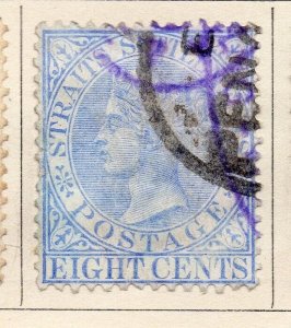 Malaya Straights Settlements 1883-1900 Early Issue Fine Used 8c. NW-97776