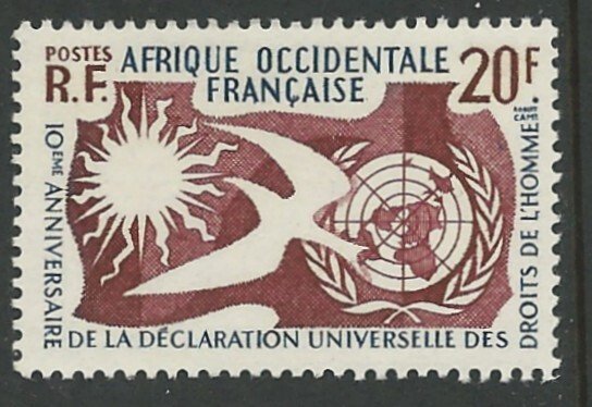 French West Africa # 85   UN Human Rights Declaration (1) Mint NH