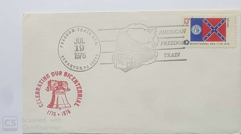 US, FDC  AMERICAN FREEDOM TRAIN  1976 SCRANTON , PA 