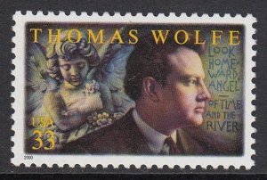 SCOTT  3444  THOMAS WOLFE  33¢  SINGLE  MNH