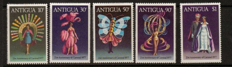 ANTIGUA SG542/6 1977 21ST ANNIV OF CARNIVAL MNH 