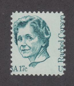 US Sc 1857 MNH. 1980-1985 17c Rachel Carson, vertical MISPERF, ERROR