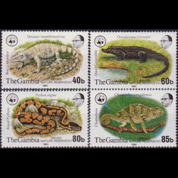 GAMBIA 1981 - Scott# 432-5 WWF-Reptiles Set of 4 NH