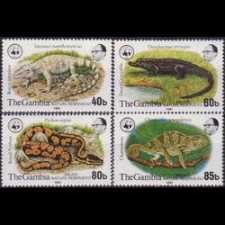 GAMBIA 1981 - Scott# 432-5 WWF-Reptiles Set of 4 NH