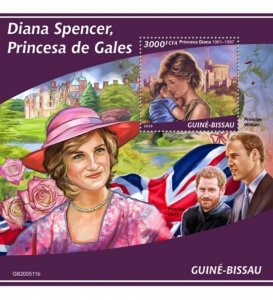 Guinea-Bissau - 2020 Diana, Princess of Wales - Stamp Souvenir Sheet - GB200511b