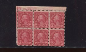 579 Coil Waste Mint Plate Block of 6 Stamps (Bz 1004) RARE PL #15488