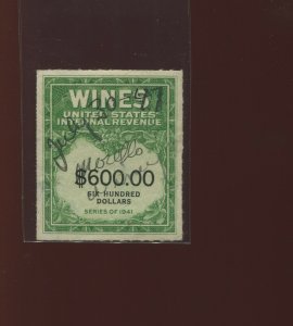 Scott RE167 Wines Revenue Used Stamp (Stock RE167-1)