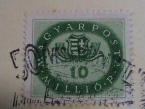 ​HUNGARY-1946- 76 YEARS OLD- STAMP PROOF CARD WITH STAMP-VF-HARD TO FIND