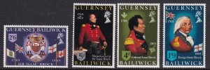 Guernsey  #24-27   MNH  1969  Sir Isaac Brock