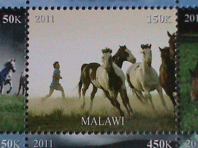 ​Malawi Stamp:2011-Beautiful Horses MNH Stamp sheet-#2