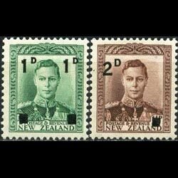 NEW ZEALAND 1940 - Scott# 242-3 King Surch. Set of 2 NH