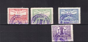 Przedborz - Poland Local Post Fi. 15B-18B, purple cancels