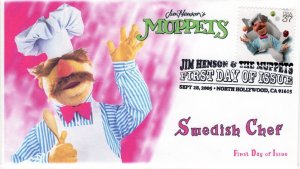 A0-3944f-2, 2005, Jim Henson Muppets, FDC, Pictorial Postmark, SC 3944f, Add on