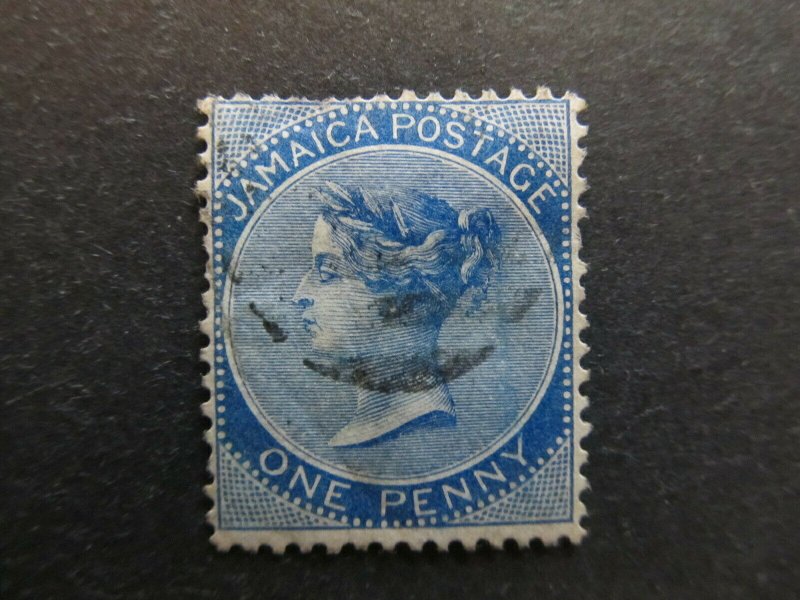 A4P21F18 Jamaica 1870-83 Wmk Crown CC 1d used