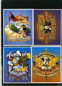 GUYANA 1996 DISNEY CARTOONS SET OF 4 S/S MNH