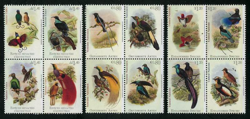 HERRICKSTAMP NEW ISSUES UNITED NATIONS Endangered Species 2015 Birds of Paradise