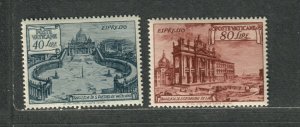 Vatican City Sc#e11a-e12a M/H/VF, Cv. $82.50