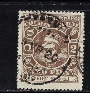 India-Cochin 63a Used 1943 issue