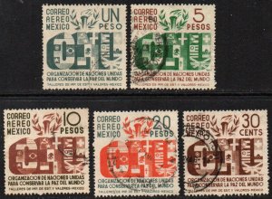 Mexico Sc #C158-C162 Used