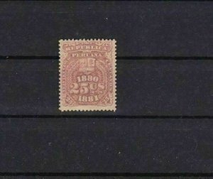 PERU MOUNTED MINT  1880  REVENUE STAMP  REF 6028