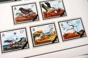 COLOR PRINTED ASCENSION ISLAND 1922-1999 STAMP ALBUM PAGES (104 illustr. pages)