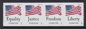 US 4636a Four Flags Coil Strip MNH