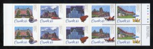 Canada 1471a MNH, Historic Hotels Complete Booklet from 1993.