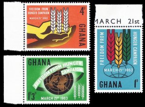 Ghana 1963 Sc 132-34 M lh