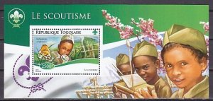 Togo, 2015 issue. Scout with Butterfly s/sheet. ^