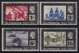 St. Helena 1967 Settlers & Great Fire Anniv. Complete Mint MNH Set SG 214a-217