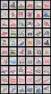 TRANSPORTATION COIL Series - 60 different - MNH Beautiful set of singles