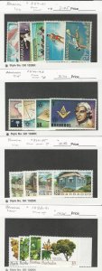 Barbados, Postage Stamp, #357-361, 440-443, 922-5, 1088-91 Mint NH, JFZ
