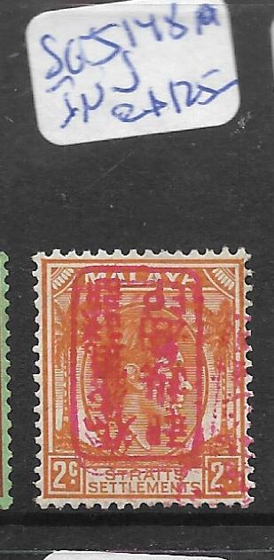 MALAYA JAPANESE OCCUPATION STRAITS (P1803B) 2C INV CHOP SG J148A  MOG