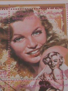 SAHARA STAMP-1996- MARILYN MONROE PAINTING -CTO -MNH STAMP SHEET -RARE