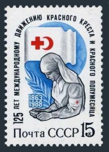 Russia 5644 block/4,MNH.Michel 5805. Red Cross,Red Crescent,125th Ann.1988.