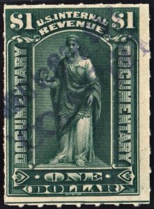 R173 $1.00 Documentary Stamp (1898) Used