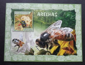 *FREE SHIP Mozambique Honey Bees 2007 Flower Flora Insect (ms) MNH