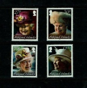 Falkland Islands: 2011, Queen Elizabeth II, 80th Birthday, MNH set