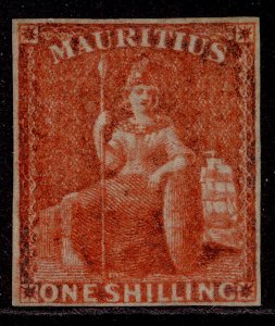 MAURITIUS QV SG34, 1s vermilion, UNUSED. Cat £3250.