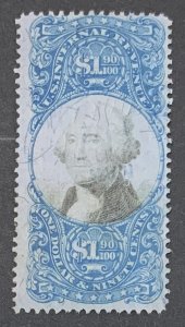 USA REVENUE STAMP SECOND ISSUE 1871  CUT CANCEL? $1.90 SCOTT# R122