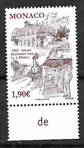 MONACO STAMPS FIRST TRAIN,  2018 , MNH