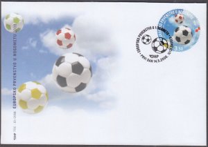 CROATIA Sc # 689 FDC - 2008 EUFA EURO SOCCER CHAMPIONSHIPS in AUSRIA/SWITZERLAND