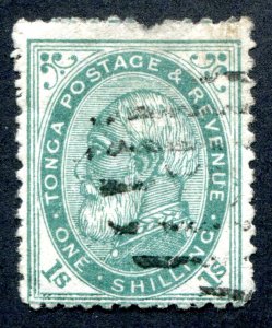 Tonga 1886. 1s green. Used. P12.5.