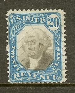 Scott #R111, 20c Washington Revenue, VG-F Centering, Used
