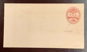 SEYCHELLES 1890s QV 8c TORTOISE / TURTLE Postal Stationery Envelope VF Unused