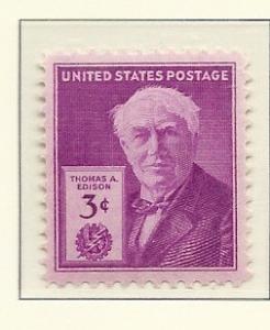 US#945 3c Edison (MNH) CV $0.25