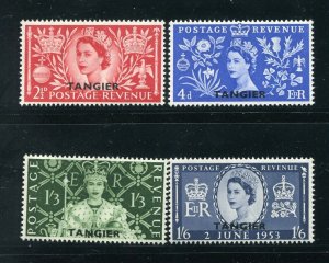 British Offices in Morrocco 579-582 Coronation Issue Stamp Set MNH 1953