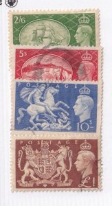 GREAT BRITAIN # 286-289 VF-USED KGV1 VARIOUS ISSUES CAT VALUE $25+